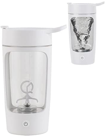 Electric Protein Shaker Bottle, | Tritan | Bpa Free| Blender Bottles 22oz Rechargeable Vortex Portable Mixer, Self Stirring Cup, Auto Mixing Mug For Coffee(White)