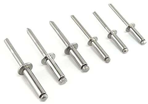 Blindnieten Edelstahl A4 4x8 FlachKopfDIN7337 Nieten Popnieten ISO15983 | in Edelstahl A4 V4A DIN 7337 ISO 15983