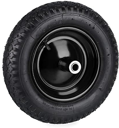 Relaxdays 3.50-8 Ruota per Carriola, Aria, Pneumatico di Scorta Carretti, Fino a 100 kg, Cerchione in Acciaio, Nero, Gomma
