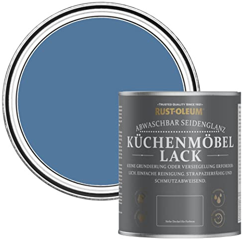 Rust-Oleum abwaschbare Küchenschrankfarbe in blau mit Seidenglanz Finish - Blaue Seide 750ML