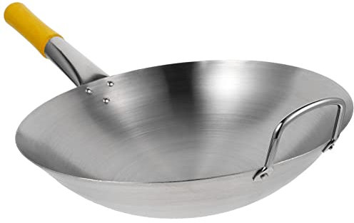 Kichvoe Sartén Mango De Acero Inoxidable Olla Multifuncional Antiadherente Para Cocinar Hogar y Uso Diario Color Plateado