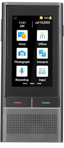 Sprach-Sprachübersetzer-Gerät, 1 GB 16 GB Smart Voice Translator 2-Wege-Smart Voice-Sprachübersetzer mit 2,8-Zoll-Touchscreen, Unterstützung für 138 Sprachen