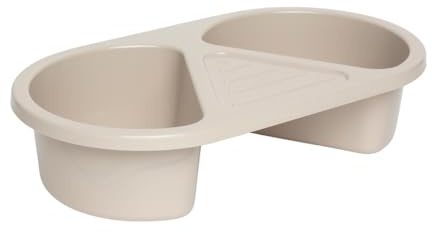 Bebe-Jou Waschschüssel Waschbecken mit 2 Fächern + Ablage Taupe | 415505