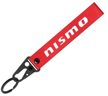 Auto Schlüsselanhänger Verbundfaser Metall Kompatibel mit für Nissan Nismo Almera Tiida - Geschenk für Männer Frauen Autozubehör,S-A