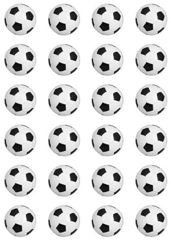 24 x PRECUT Edible Football Cupcake Fairy Cake Wafer Decoration Toppers Soccer