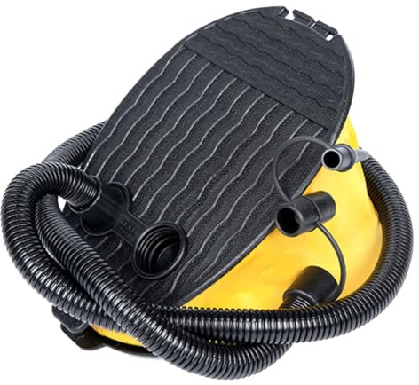 MAGICLULU Balg-fußpumpe Mit Adaptern Tragbarer Fuß-luftpumpen-inflator Für Camping Luftmatratze Yogaball Schlauchboot Schnelles Aufblasen Ablassen Kompakt Und Robust