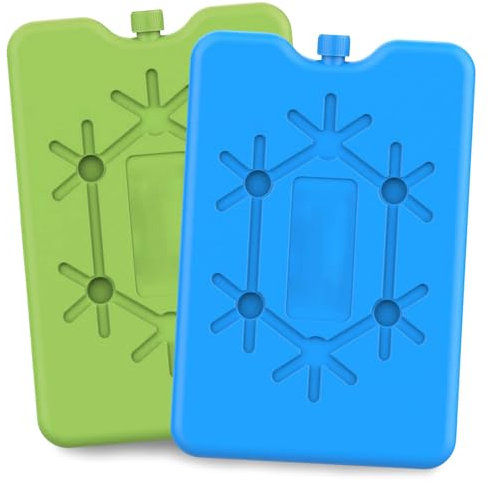 KOIROI Kühlakku, 2 Stück Kühlakkus für kühltasche, 200ml Wiederverwendbarer ultradünner Kühlelement, Kühlkompresse, Kühlbox, Kühlpads, Kühlboxzubehör, Kühlpack für Kühltragetasche