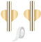 BOBOZHONG Jarrón de Pared de Metal,2 pcs Florero De Pared Maceta De Flores Tubo de Jarrón de Flores de Pared,Soporte de Flores Secas,para La Oficina en el Hogar del Porche