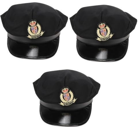 GALPADA 3St Marinemütze Matrosenmütze matrosen hut haloween kostüme partyhütchen Erwachsenenhut matrosin hut flacher Hut Deckel Schwarze Kappe Matrosenhut Admiral Hut Kapitänsmütze Stoff