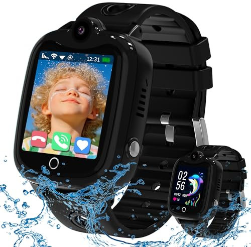 Kesasohe Smartwatch Bambini 4G, Orologio Bambini con Telefono Videochiamate