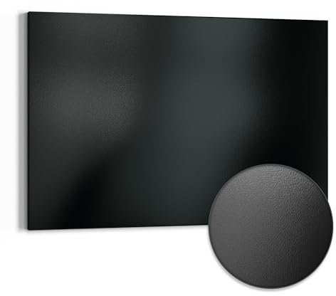 DEQORI Metall Magnettafel | 90x60 cm cm groß | Unifarben - Schwarz | Whiteboard für alle Magnete | Magnetboard Wand-Tafel für Küche & Büro | Design Magnetwand Pinnwand magnetisch