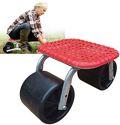 Garten-Rollhocker, höhenverstellbar, mit Multifunktionswerkzeugen, 200 kg Kapazität