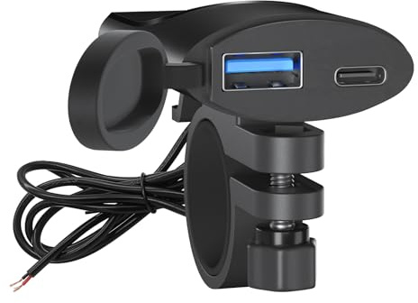 ALLWSLucky Motorrad USB Ladebuchse Wasserdicht mit Schalter, PD3.0 30W & QC3.0 18WUSB Motorrad Steckdose, Auto USB Steckdose 12V für Wohnmobil Boot Yacht LKW Wohnwagen