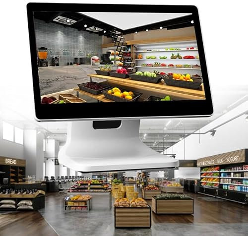 WEIMILOR Touch-Kasse, Pos-Kasse, Kasse mit 15,6 Zoll Touchscreen N2840 CPU, 4GB RAM, 64GB SSD, Windows 10 für den Einzelhandel