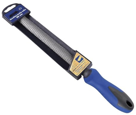 Lima plana basta de 300 mm, material bimaterial, ideal para desbastar y dar forma a superficies metálicas y de madera.