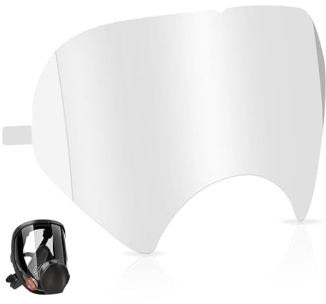 50 Pack Peel Off Lens Cover Compatible for 3M Respirator Masks 6885, 6000, 6700, 6800, 6900 Series, Faceshield Cover Lens, Full Face Mask Protector 9.9 x 5.6, Respirator Face Shield Cover