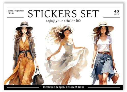 Sticker Book-299 Stück Sticker Buch für Erwachsene & Jugendliche – 40 Bögen Ästhetische Aufkleber Set – Wasserfest & Kratzfest für Bullet Journal, Scrapbooking, Planer & DIY – Vielfältige Motive
