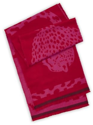 CODELLO Women Jacquard Scarf POLYACRYLIC Leopard - 33X190CM
