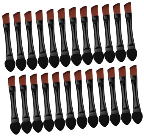 LOORGVEL 50piezas Pincel de Maquillaje Ángulo Pincel de Cejas de Doble Punta para Aplicar Sombra de Ojos Herramienta de Maquillaje Portátil para Moldear Cejas Salvajes con Precisión