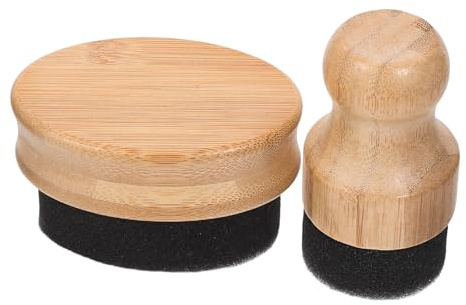 Mikinona Applicatore Di Cera e Olio Per Bambù e Mobili, Set Da 2 Pezzi Spazzola in Bamboo, Per Manutenzione e Trattamento Uniforme Di Taglieri, Piani Di Lavoro e Superfici in Legno