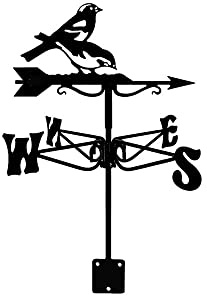 Wetterfahne aus Metall, Windrichtungsanzeiger, Wetterfahne mit Adler- und Segelbootsilhouette, Dachwindfahne für Gartenhaus, Hof, Garten, Rasendekoration