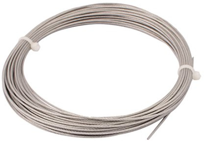 sourcing map 10M Länge 1mm Durchmesser flexibles Stahldraht Kabel Seil | Plastik beschichtetes