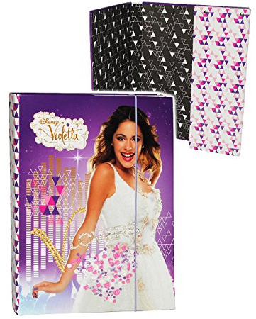 Heftordner/Ordner A5 - Disney Violetta - für Hefte, Zettel und Mappen - Gummizugmappe & Heftmappe - Mappe Ordnermappe/Ordnungsmappe Hefter Heftbox - A..