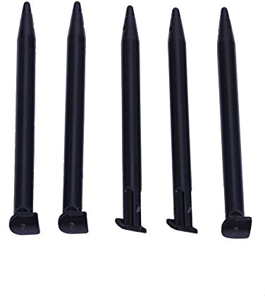Amazingdeal Lot de 5 Stylets en métal pour Nintendo 2DS Noir