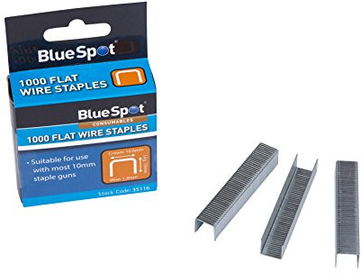 Blue Spot Tools 35116 Crown Flachdraht-Heftklammern, Typ T50, silberfarben
