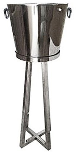 Casa Padrino vinoteca de Lujo con Soporte de latón Plateado H 70 cm, diámetro 20 cm - vinoteca decoración del Hotel