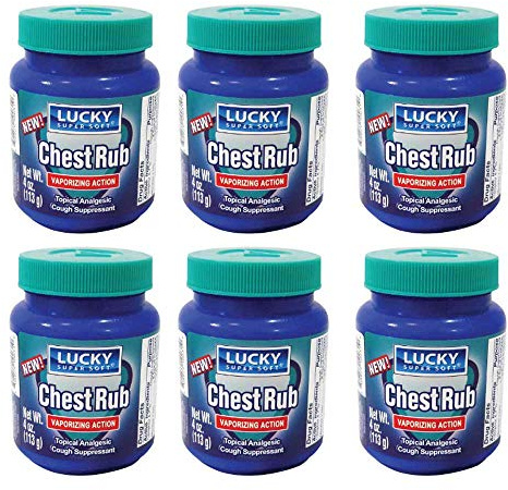 6 Vapor Rub Cold Cough Nasal Decongestant Chest Ointment Topical Headache 660g