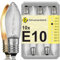 10x Spitzkerzen E10 14V 3W Ersatzbirnen Glühbirnen Topkerze für Lichterkette und Weihnachtsbeleuchtung