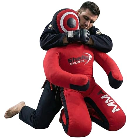Shelly MMA - Muñeco de Judo para Artes Marciales Mixtas, Saco de Boxeo y Karate brasileño BJJ JIU Jitsu para Sentarse, maniquí de Entrenamiento de Artes Marciales, Boxeo, Karate, Lona, sin Rellenar,