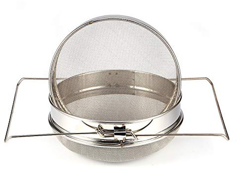 Sieb Zum Honig Abfüllen Honigfilter, Doppelsieb aus Edelstahl, Honigsieb für Bienenzucht, 24 x 8 cm/23 x 4,2 cm