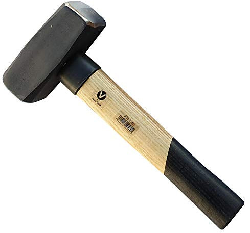 Massette Manche en Bois 1500g tête de Marteau durcie Marteau frappeur Masse