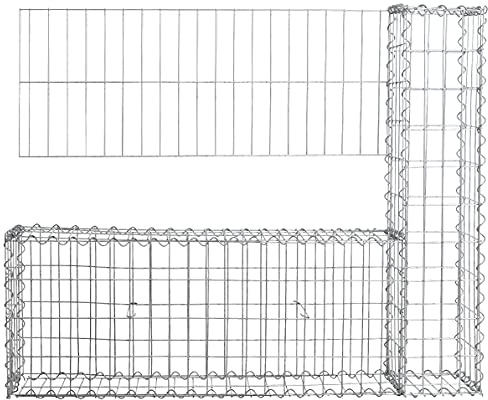 ESTEXO Élément de montage pour gabions en spirale - Gabion - Panier à pierres - Brise-vue - Mur de 100 cm de hauteur