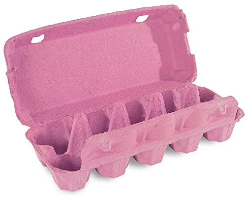 Funny 10er Eierkarton unbedruckt pink 154 Stück aus Recyclingmaterial