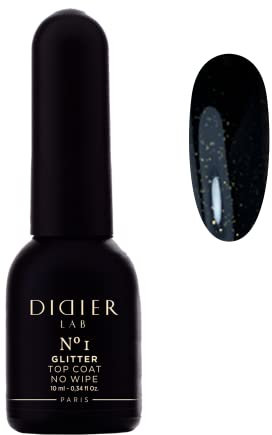 Didier Lab - Premium Top Coat Glitter No 1 - UV Gel Nagellack - Top Coat Gel UV - Schutz vor Kratzern - Gelnagellack für UV Lampe - Für Gellack - Kein Dispersionsschicht UV Nagellack - Gel Nail Polish