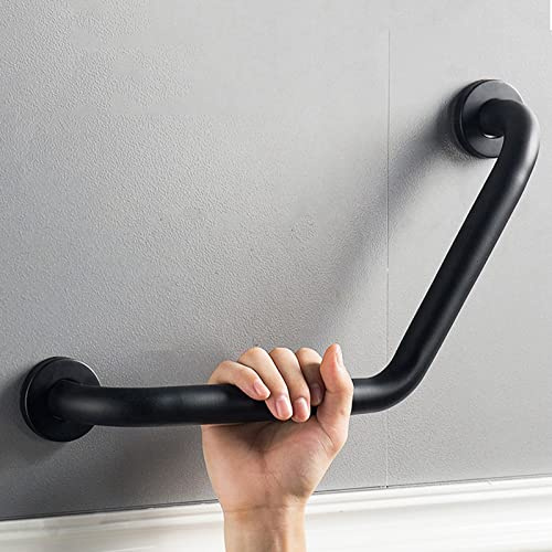Barra De Agarre De Acero Inoxidable Para Montaje En Pared, Antideslizante Agarrador Ducha,Barra De Agarre De Ducha Negra,Asa De Seguridad Para Baño,Para Personas Mayores (22x22cm/8.7x8.7in)