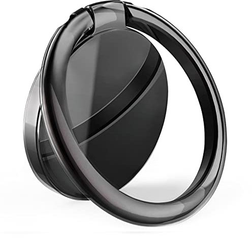 YGKJ Anello Supporto Telefono, Universale Cellulare Anello Metallico Rotazione 360° Supporto per anulare Smartphone Ring Compatibile con iPhone, Samsung, HUAWEI, LG, e tutti gli smartphone (Nero)