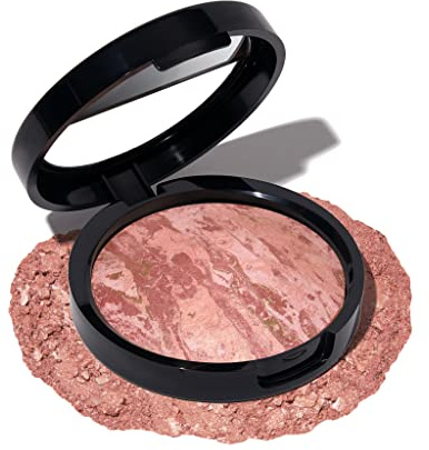 LAURA GELLER NEW YORK Baked Blush-n-Bronze Marbleized 2-in-1 Sculpting Bronzer Blush - Rose Bronze - Contour Face with a Radiant Flush