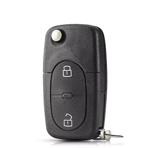 2 Boutons Auto Couverture à Distance Fob Voiture clé Coque Accessoire de Remplacement CR1620/CR1616 Batterie pour Audi A2 A3 A4 A6 Anciens modèles
