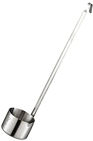 Stakee Cuillère à vin en Acier Inoxydable louche à Sauce à Long Manche louches mesurées en métal louche verseuse de vin pour Restaurant de Cuisine