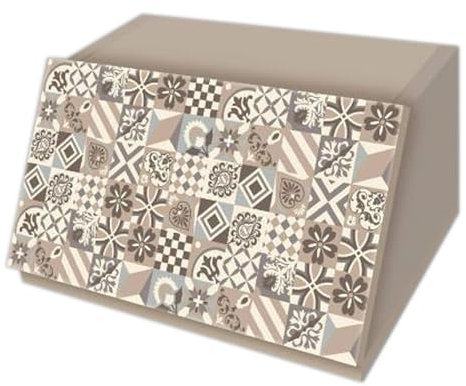 Lupia - Portapane Vintage TILES in Legno, Apertura Frontale e Vano per Cibo, Ampio e Aerato, Made in Italy, 30x40x20 cm, Legno