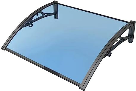 Vordach für haustür,windfang terrasse,balkonüberdachung,Endurance-Plattenmaterial, geeignet for Hausfenster, Hoftüren, Dachvorsprünge und Balkone, Sonnenschutz im Freien und regensicher ( Color : Blac