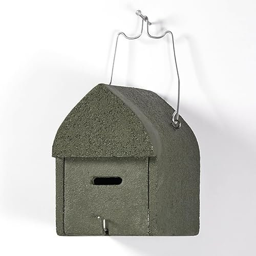 HASSELFELDT Fledermaushöhle aus Holzbeton mit 14mm Einflug | Wetterfest | Fledermausquartier | Fledermauswochenstube | Großraumhöhle | Sommerquartier| Fledermauskasten| Volumenquartier|Fledermaus-Haus