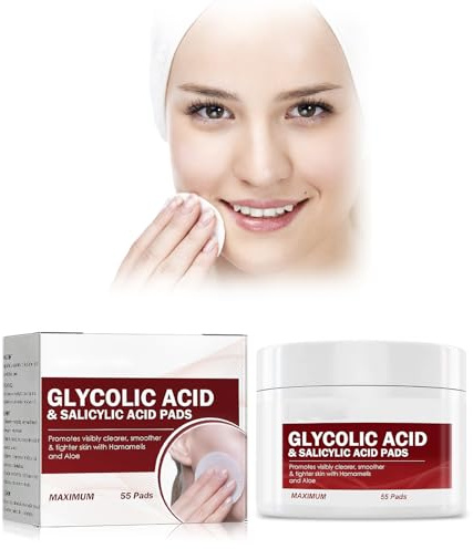 Salicylsäure-Pads, Gesichtspeeling Pads, Glykolsäure-Peeling-Pad, Skin Repair Pads Aufhellende Peeling-Pads, Salicylic Acid Fix, Peelt Oberflächliche Haut Und Verfeinert Die Poren, 55 Stück