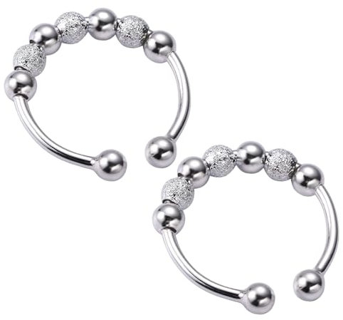 2 Pcs Anti Stress Angst Ring Stressring Angstring Anxiety Ring Stress Angst Ring Antistress Ring Anti Stress Ring Stressring Angstring Zum Stressabbau Und Zur Entspannung FüR MäNner Und Unisex