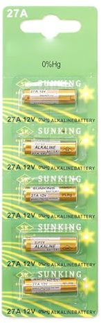 Mjaie Piles alcalines fiables 27 A 12 V longue durée 12 V pour sonnettes sans fil et télécommandes de rideaux - Batterie jouet - Batterie de sonnette sans fil améliorée 27 A 12 V