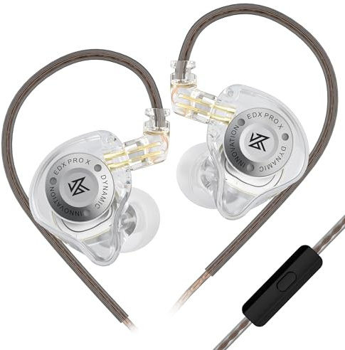 KZ EDX Pro X - Cuffie intrauricolari HiFi IEM, bassi profondi, monitor in-ear con cavo staccabile, per audiofili DJ cantanti